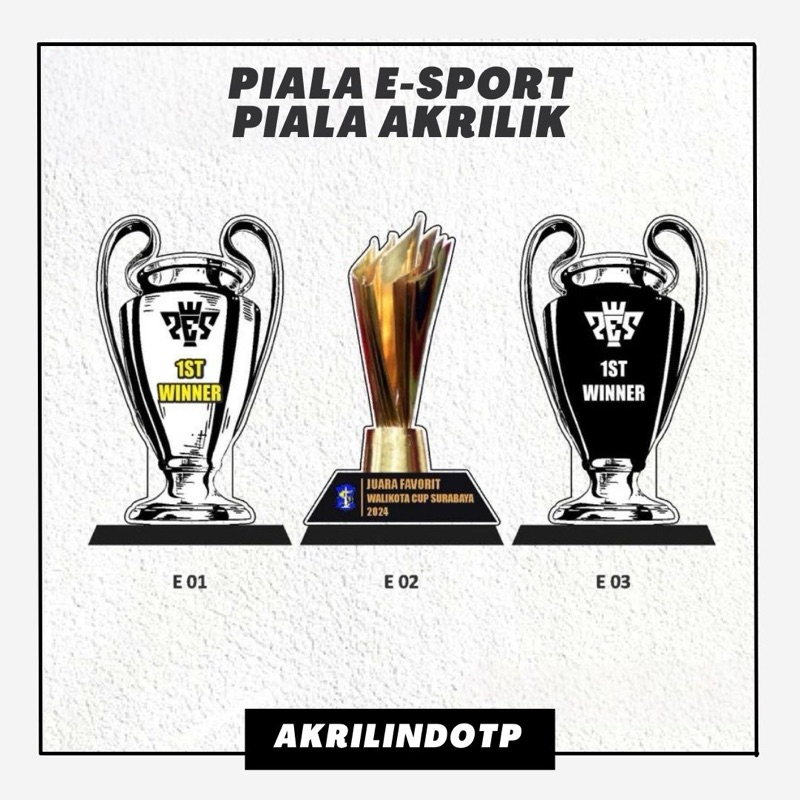Piala PES PIALA GAME Piala Gaming Piala PS Akrilik Custom