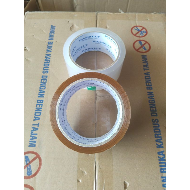 

Lakban Plakban Napolly 45mm X 90 Yard Atau 200 Yard Solasi 2 Inch Bening Coklat Murah