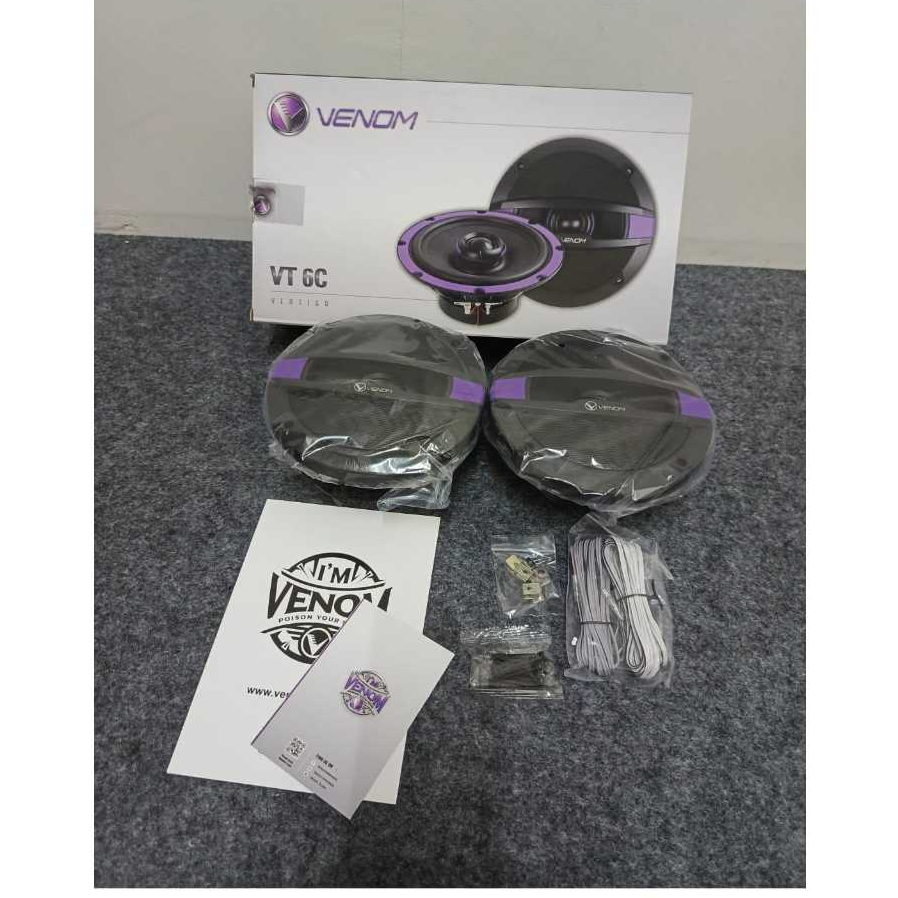 Speaker Coaxial Venom Vertigo VT 6C 6Inch Built in Tweeter Pintu Mobil