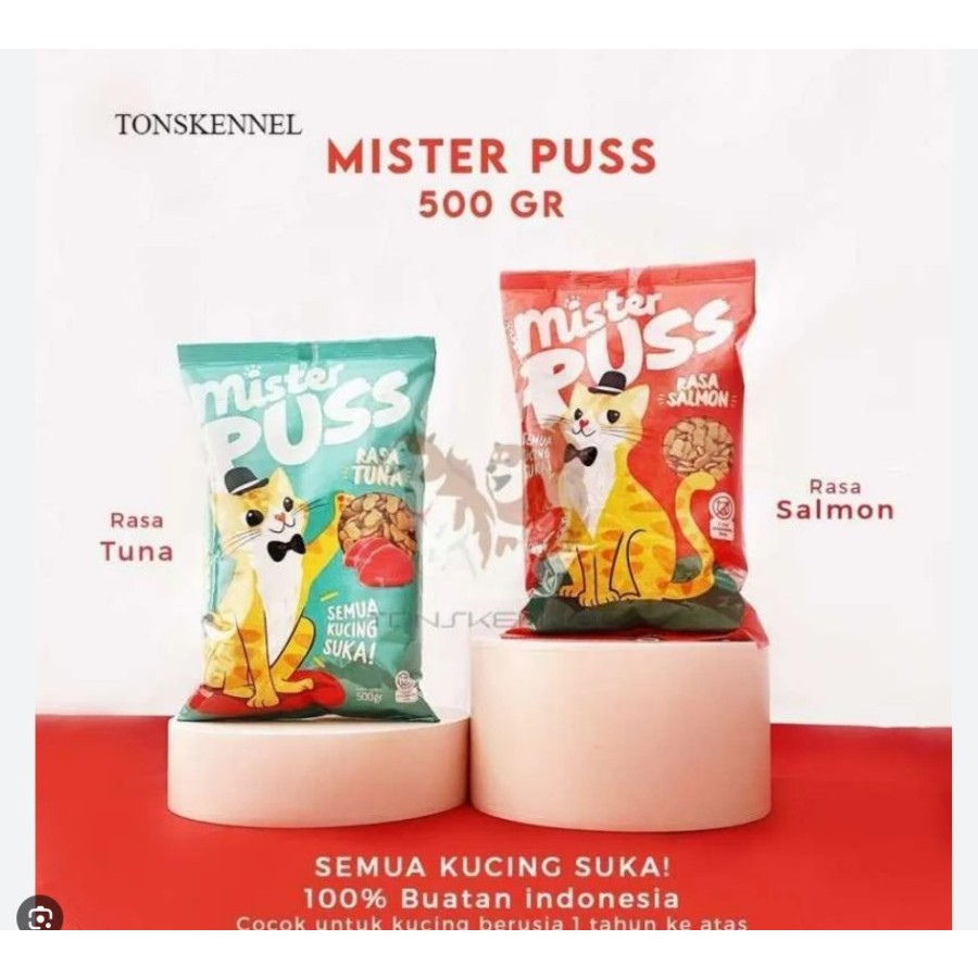 mr puss merah salmon mr puss hijau tuna 500g