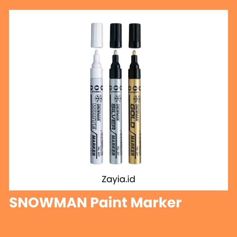 

SNOWMAN Spidol Paint Marker Spidol Snowman Permanen Gold Spidol Sliver
