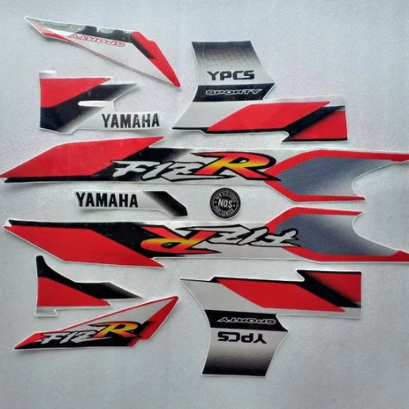 striping Yamaha fizr 2001 merah putih