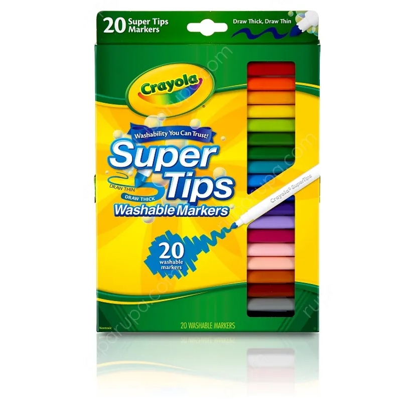 

Crayola Set 20 Pcs Super Tips Markers Washable