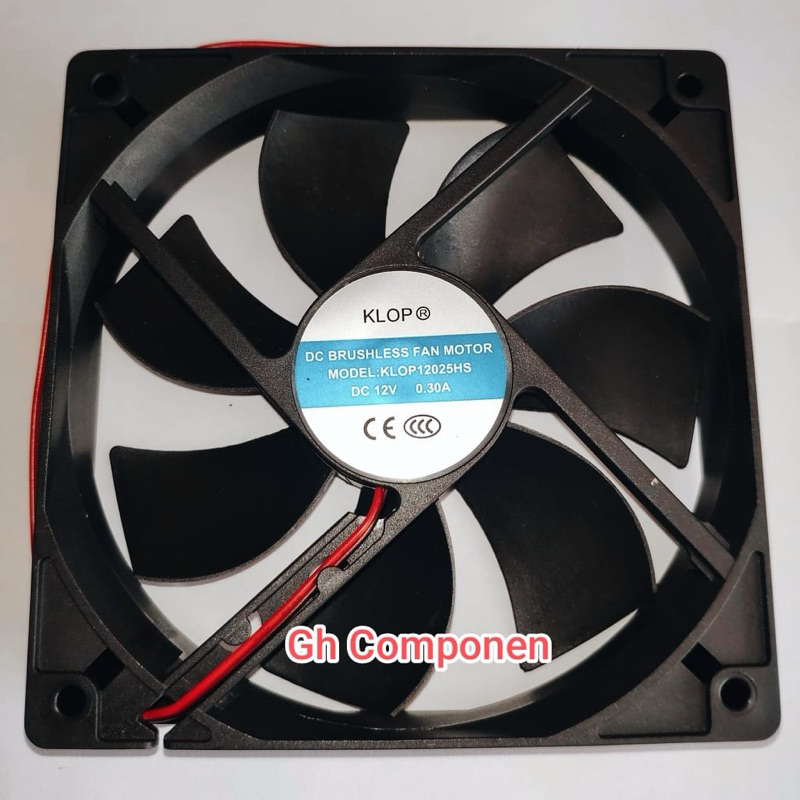 FAN DC 12V 12X12 KLOP 0.30A