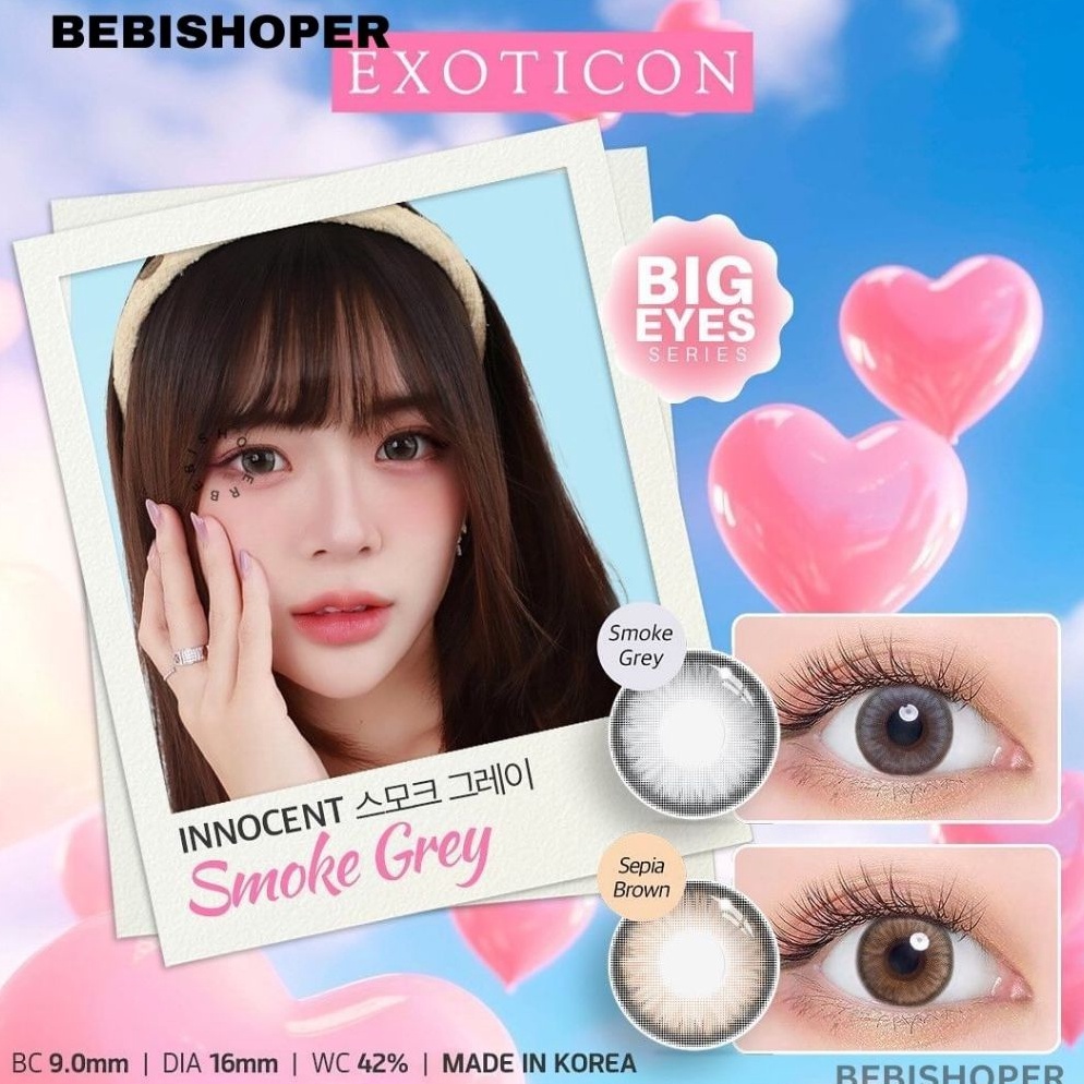 Barang keren COD Softlens BESAR INNOCENT 16MM Softlens Laris  Softlens Black Minus  Softlens Hitam G