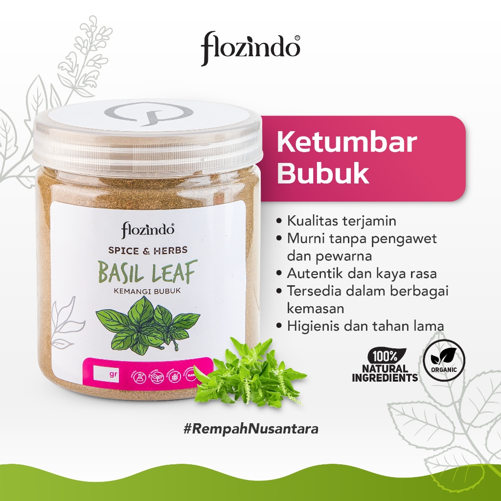 

Myorganic Basil Leaves Powder / Daun Kemangi Bubuk