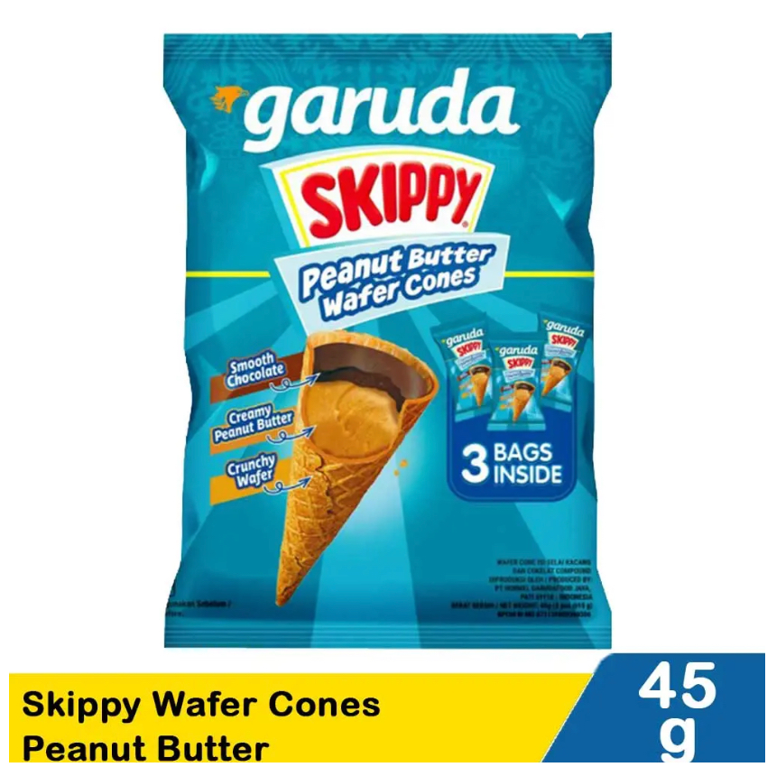 

Garuda Skippy Wafer Cones Peanut Butter 45 Gram