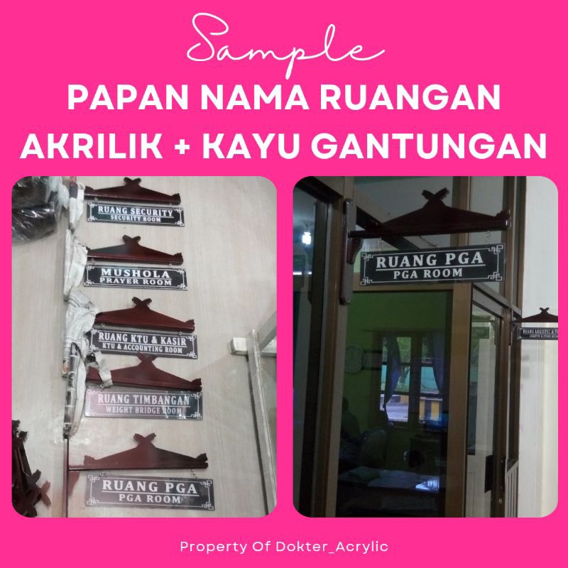 

Papan Nama Ruangan & meja Akrilik