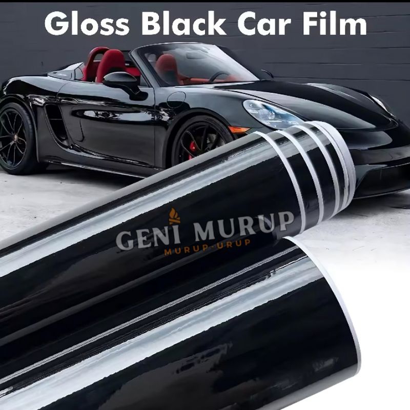 Sticker Skotlet Mobil Hitam Glossy Mengkilap Stiker Scotlite Hitam Doff Kualitas Super Premium