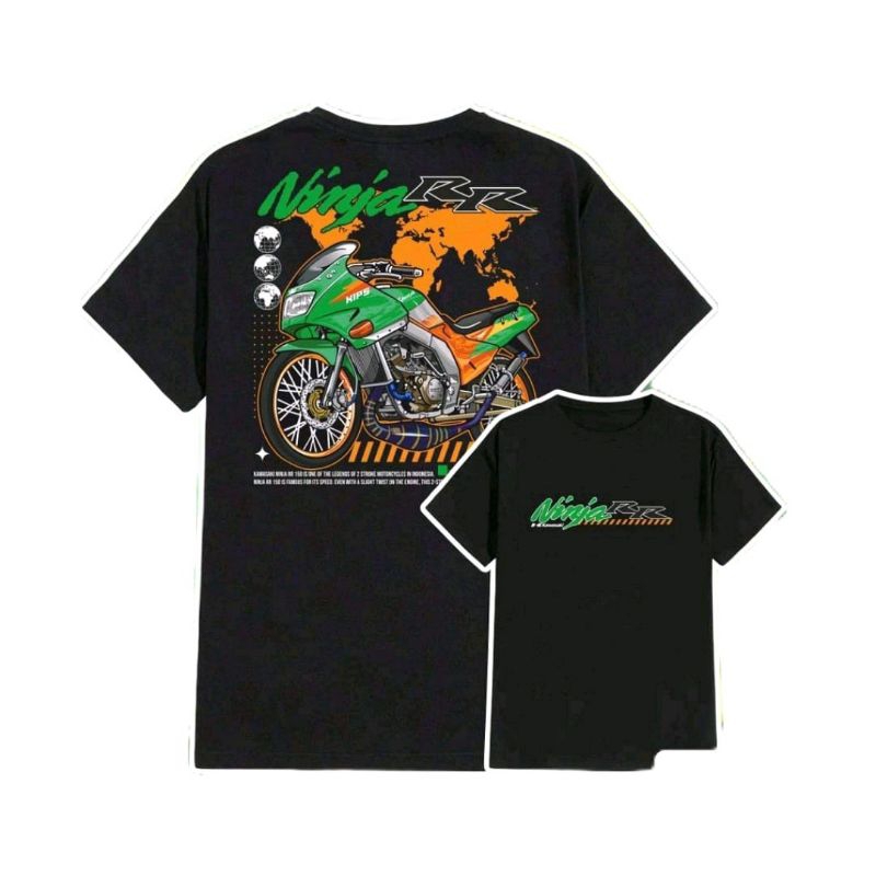 KAOS MOTOR NINJA RR COD // KAOS GAMBAR MOTOR NINJA RR LENGAN PENDEK COD