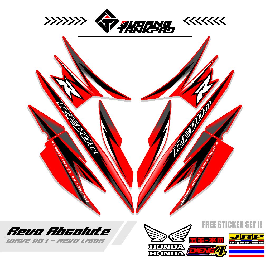 STIKER VARIASI / STRIPING LIS REVO ABSOLUT KODE  17  / STRIPING SET BODI REVO / STIKER REVO / REVO 1