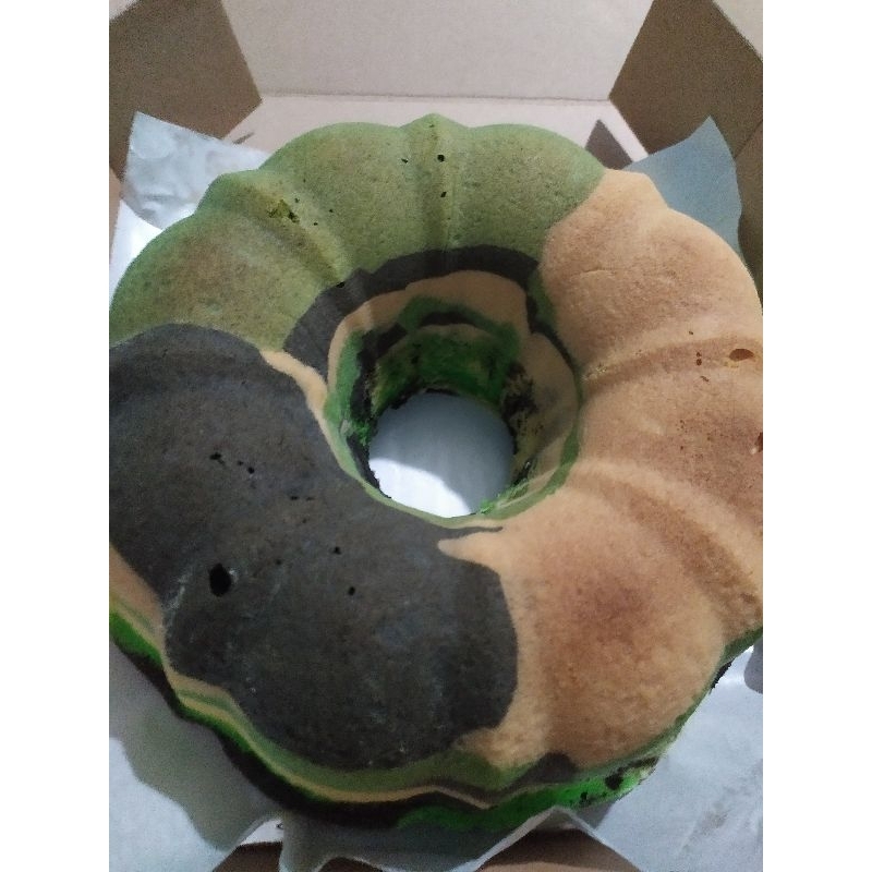 

bolu marmer pandan coklat vanila (margarin butter)