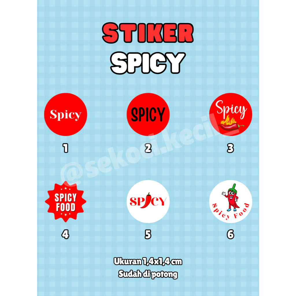 

Stiker Kemasan Spicy Pedas