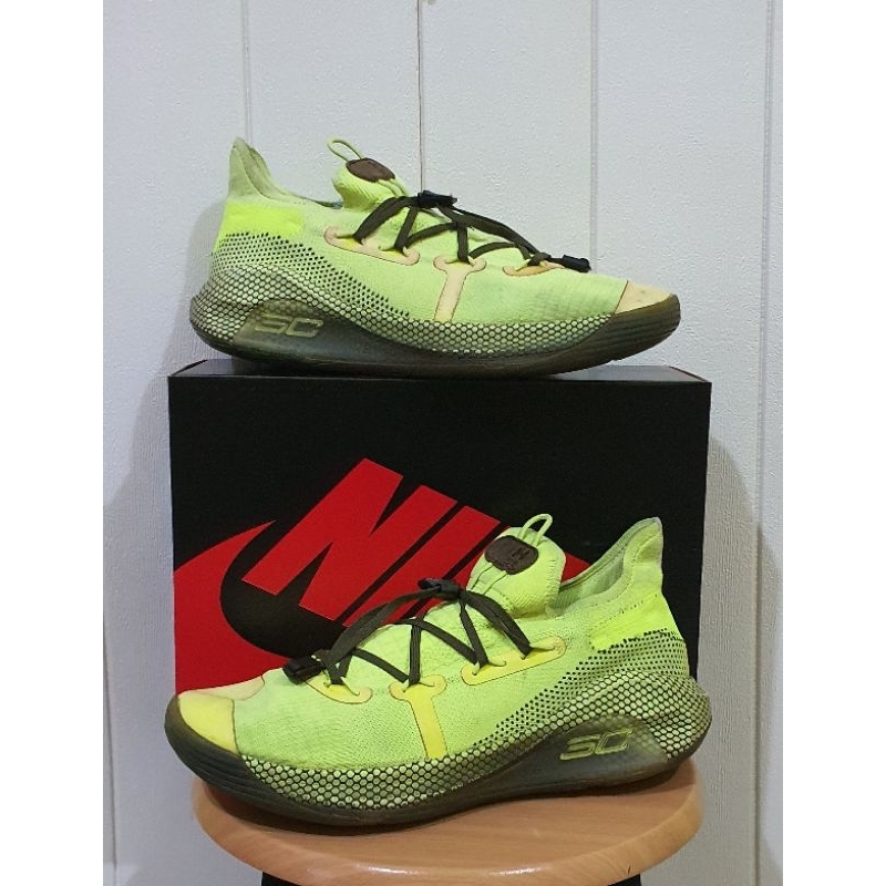 Sepatu Basket UA Curry6 Green original size 45 second UnD3rArmour ori