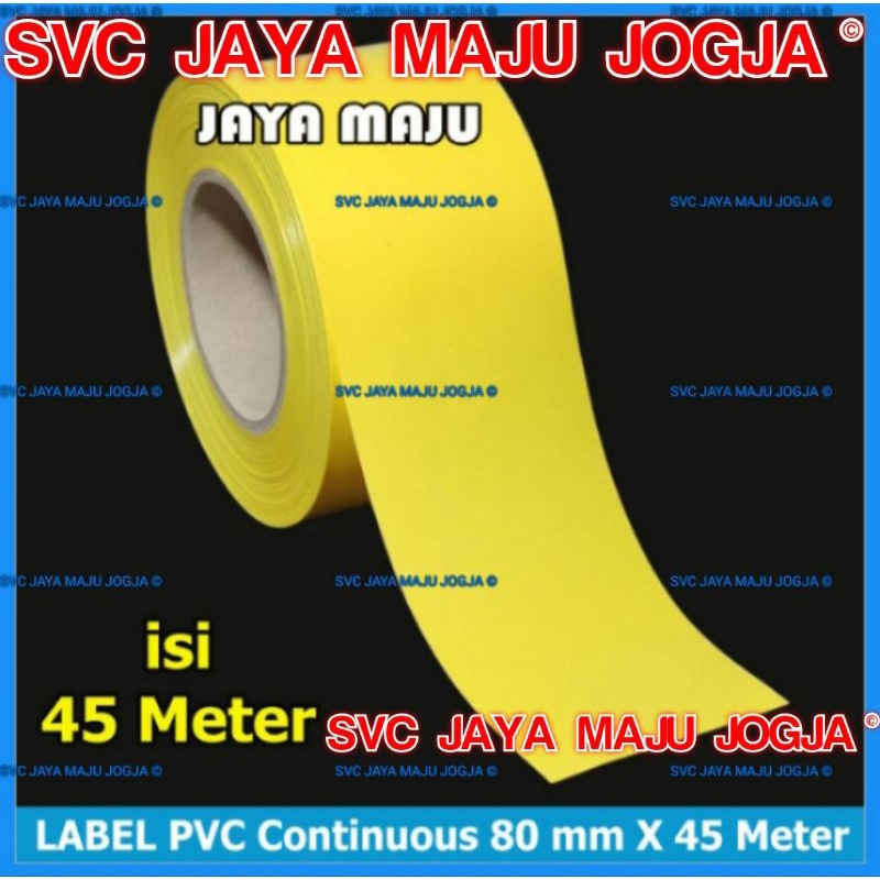 

[ ZEBRA ] 80 X 45 METER PVC CONTINOUS TANPA GAP - KUNING - ISI 45 METER || CORE 3" || LABEL BARCODE PAKAI RIBBON RESIN R300 90X300 LABEL PERHUTANI KEHUTANAN || 80X45 LABEL PVC CONTINOUS YELLOW - LABEL POHON KELAPA SAWIT - ZT230 ZT 230 ZT231