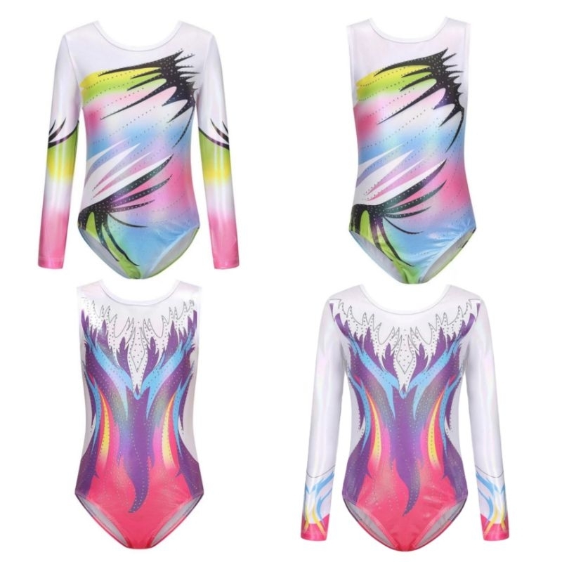 Little Qey Leotard Gymnastic LT102 Baju Senam Gymnastic Anak Perempuan Lengan Panjang dan Pendek Rea