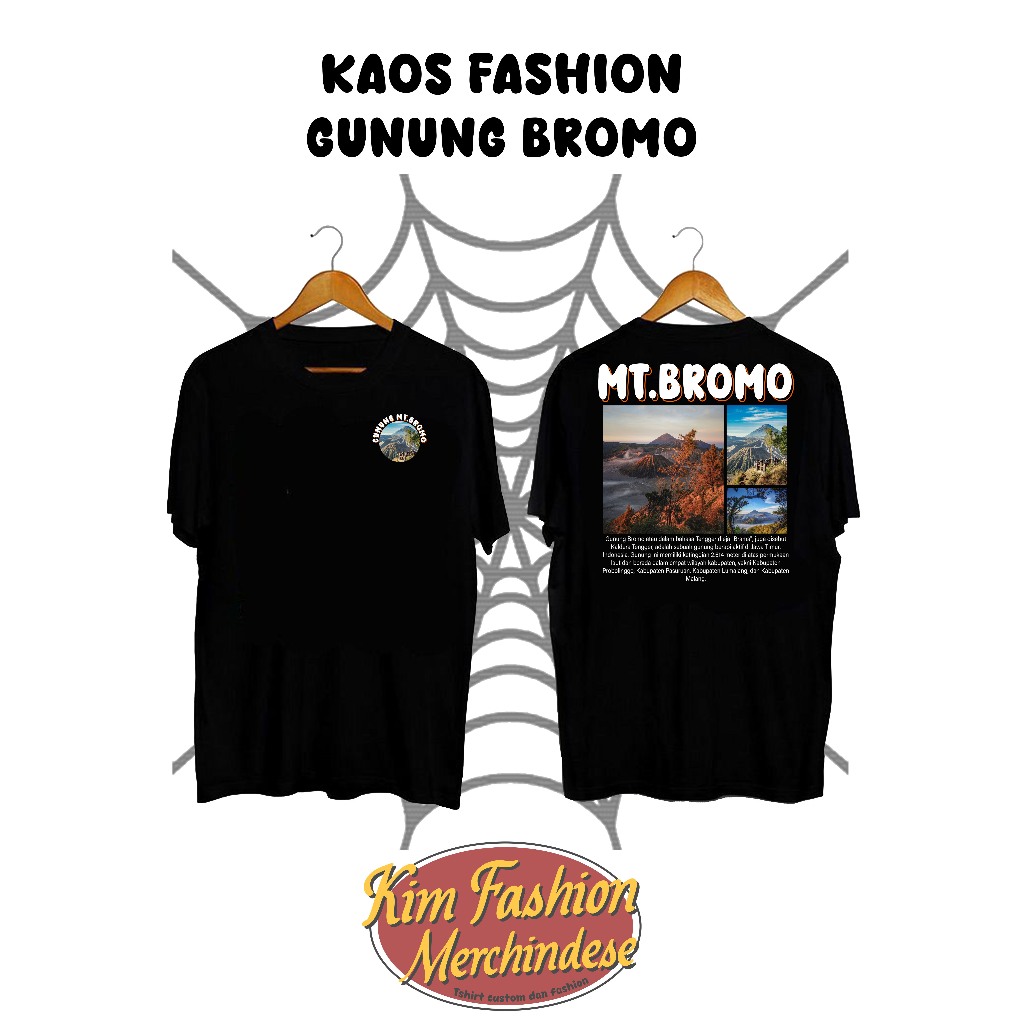 - Kaos Pendaki GUNUNG BROMO MOUNTAIN | Baju Distro Outdoor Hiking Tshirt Camping Adventure - Kaos Pe