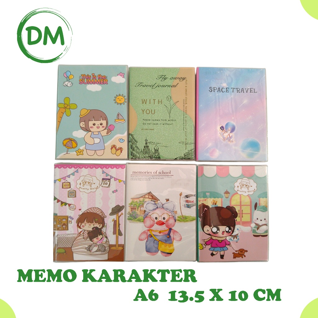

A6 KARAKTER MEMO DIARY MINI / BUKU CATATAN NOTEBOOK