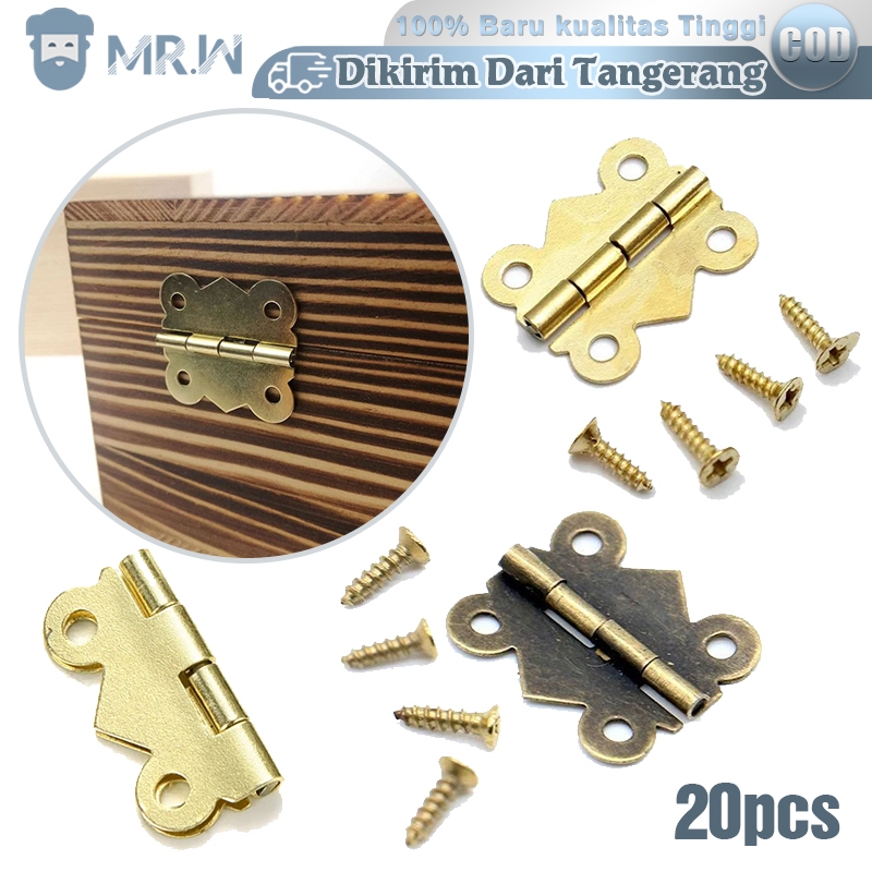 20pcs/Set Engsel Kotak Kecil 180 Derajat Engsel Kotak Perhiasan Engsel Kupu Kupu Engsel Box Kecil