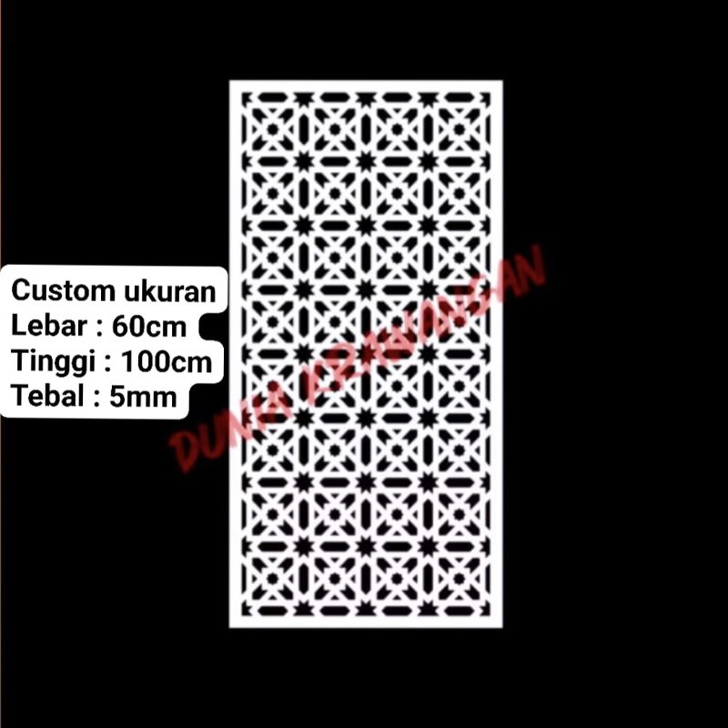 Cutting Krawangan pvc board uk 60x100cm Tebal 5mm