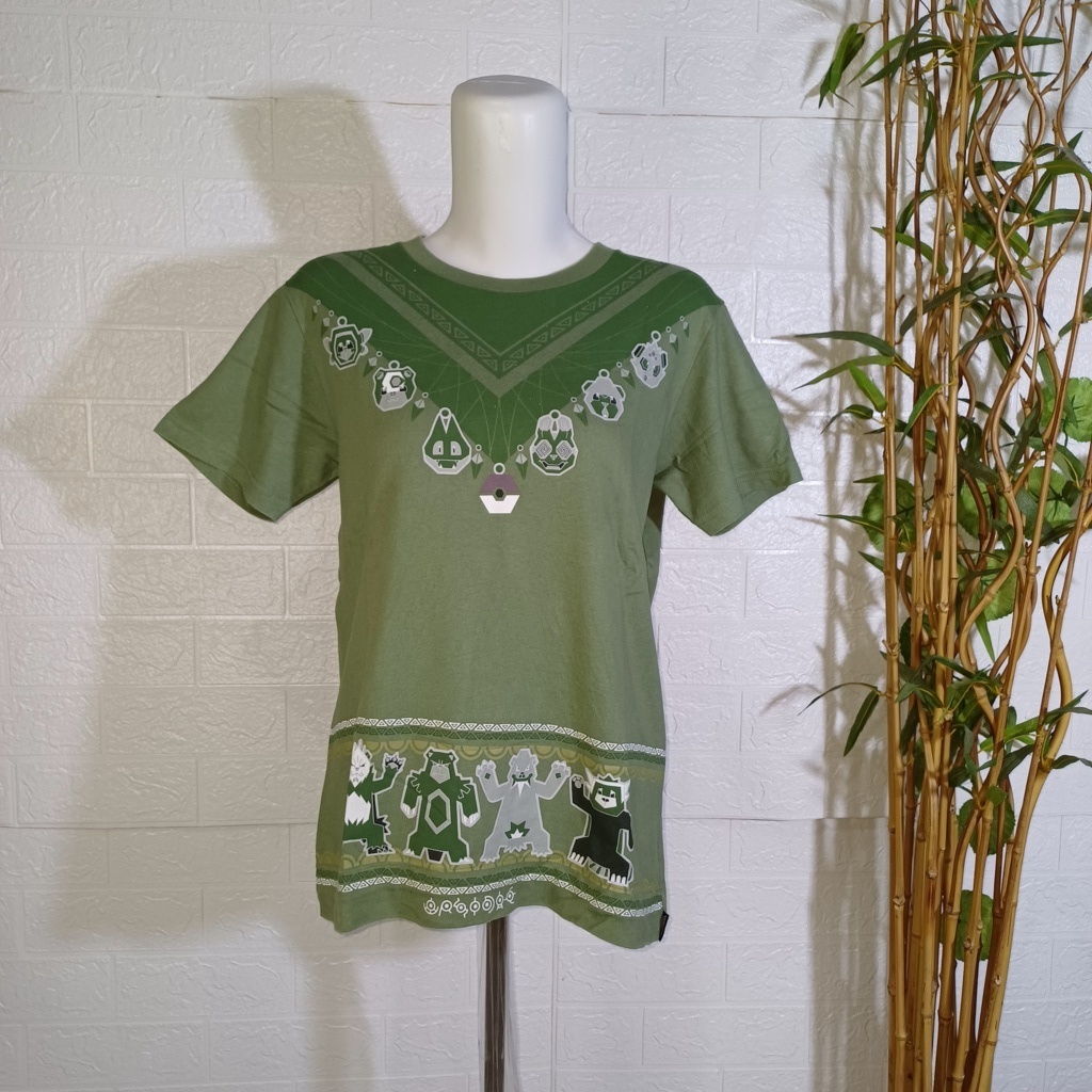 KAOS UNIQLO KIDS X POKEMON, SIZE M (SECOND BRANDED) HIJAU, TS0465