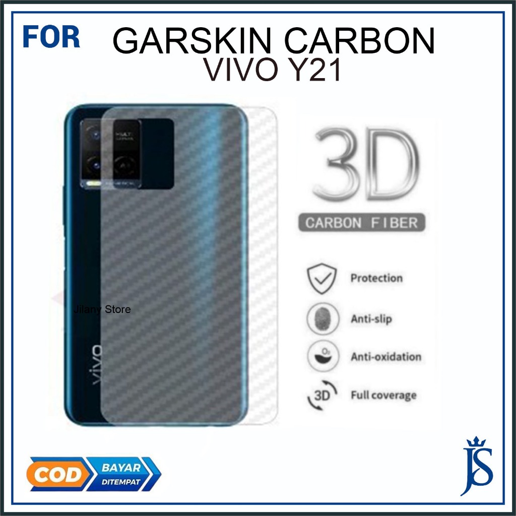 Garskin Karbon Vivo Y21 Y21s Y21a Y21t Anti Debu & Anti Jamur