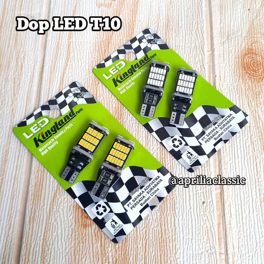 Lampu Led Senja T10 45 Dop Led Titik Sein Stoplamp dop mobil motor Led Kingland nyala super terang