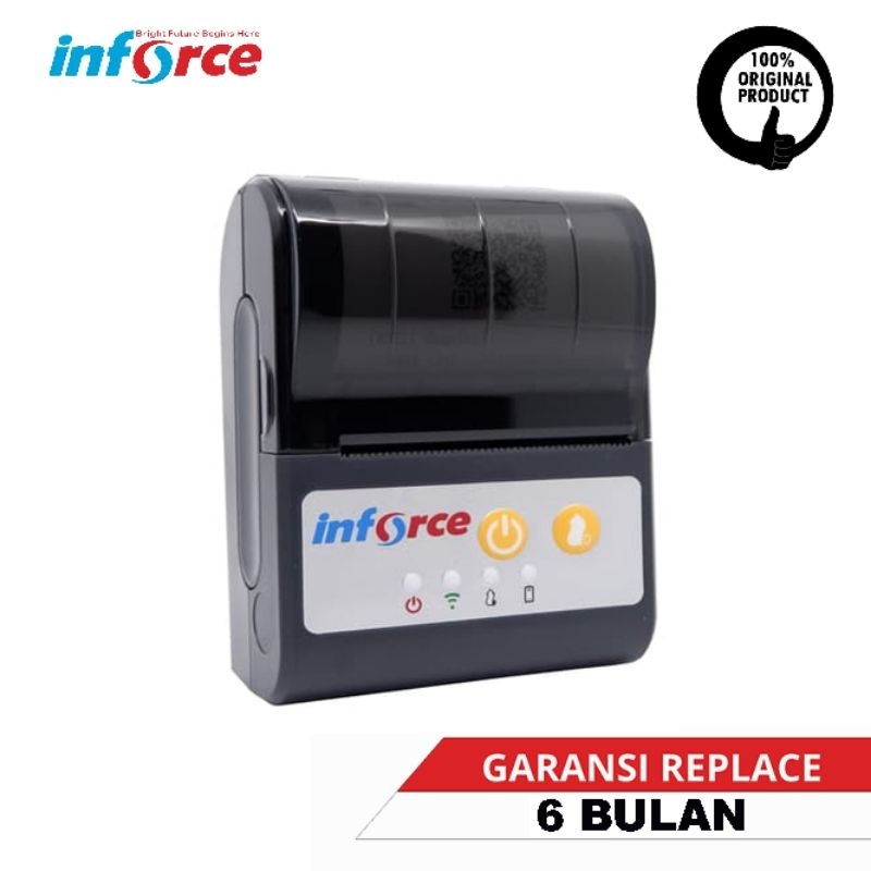 Inforce P80C Portable Bluetooth Thermal Printer 80mm Support Moka dan Paytren Garansi 1 tahun Semara