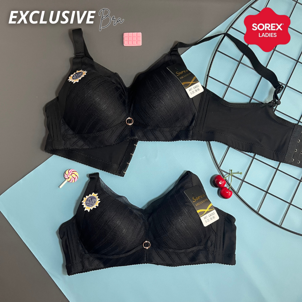 Bra Sorex CA053 Exclusive Bra Tanpa Kawat Kait 4 Busa Sedang Cup Setara A-B