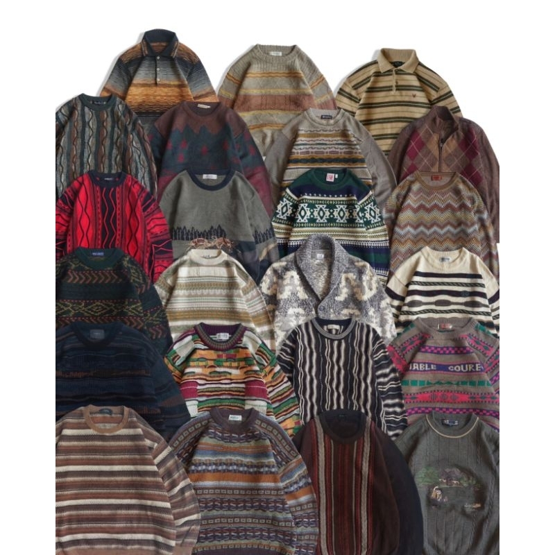 KNITWEAR SWEATER CARDIGAN VINTAGE / RAJUT VINTAGE / KNITWEAR MOTIF