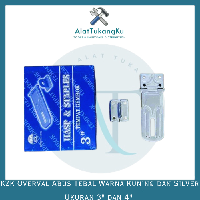 KZK Overval Abus Tebal Tekuk Stainless Steel / Overval Gembok tempat gembok warna kuning Antik dan p