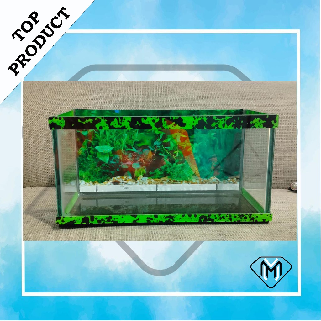 aquarium minimalis full set kaca aquarium mini ikan huias