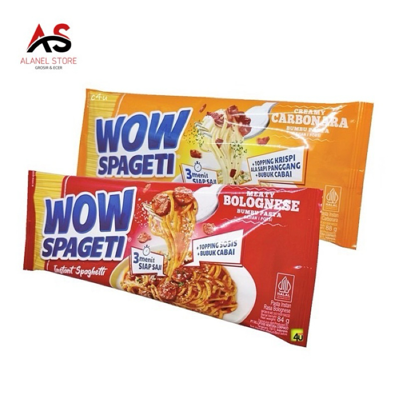 

Spageti WOW Spaghetti Instant Carbonara Bolognese