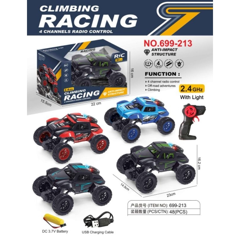 MAINAN ANAK CLIMBING RACING 1:20 MOBIL REMOTE CONTROL RACING RC CAR SUSPENSI 4 CHANEL RANDA