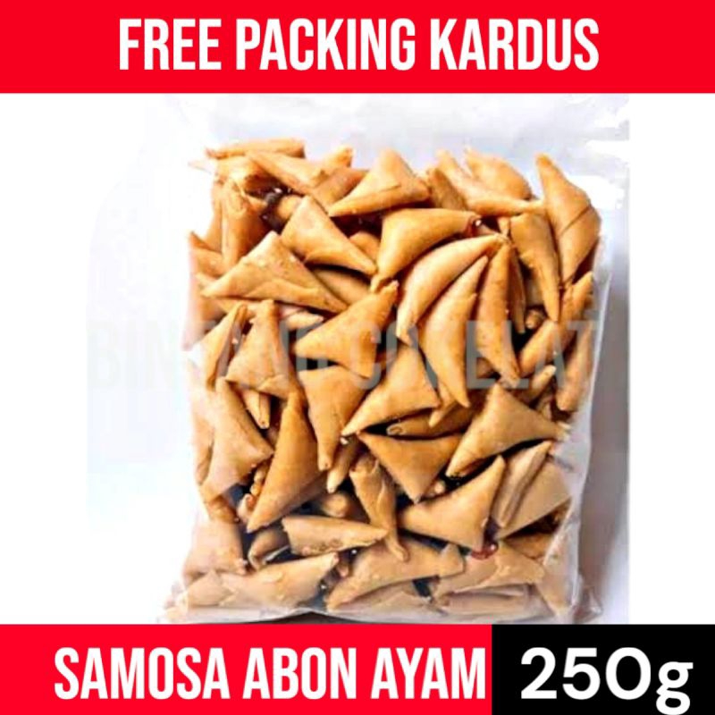 

samosa abon ayam / udang 250g cemilan kiloan murah enak