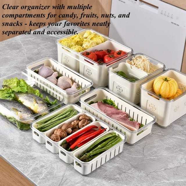 Kontainer Sayuran Kulkas Kotak Penyimpanan Makanan Kulkas Food Container Large Kotak Penyimpanan Kul