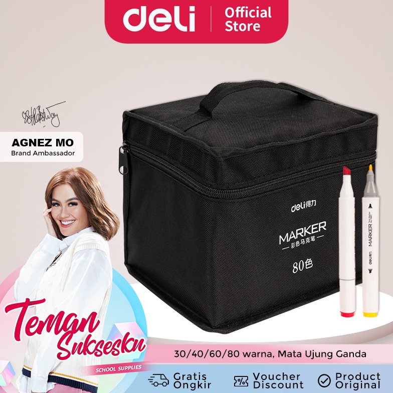 

KODE P79S Deli Color Marker With Bag Spidol Warna Dengan Tas 3468 Warna 787