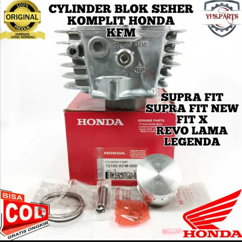 ASLI ORIGINAL BLOK SEHER PISTON HONDA AHM KFM SUPRA FIT LAMA NEW X REVO LEGENDA