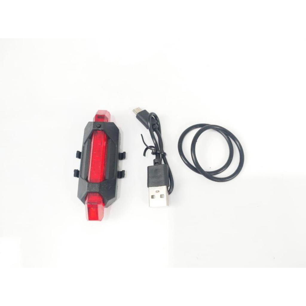 Lampu Belakang Sepeda LED Charger USB / Lampu LED Batterai Charger