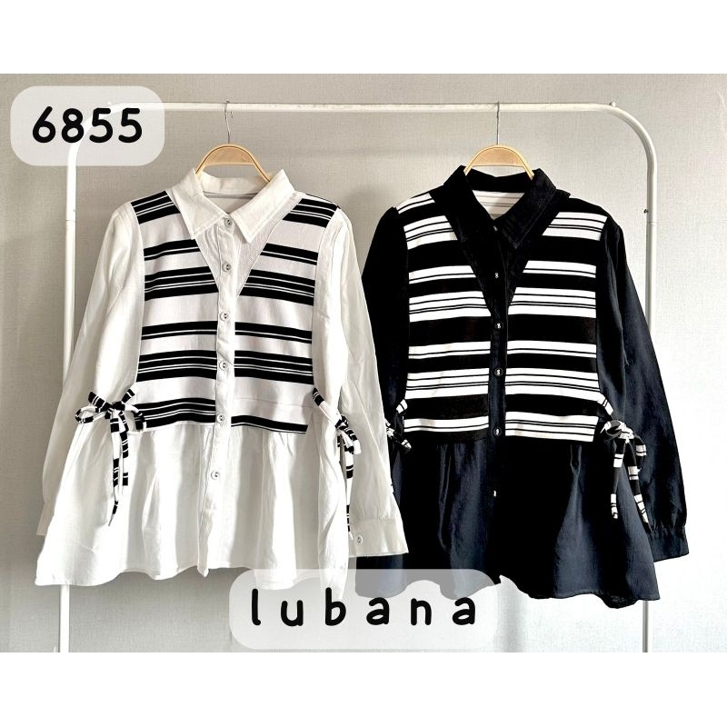 Atasan Kemeja Katun Linen New Fashion LuBaNa#6855