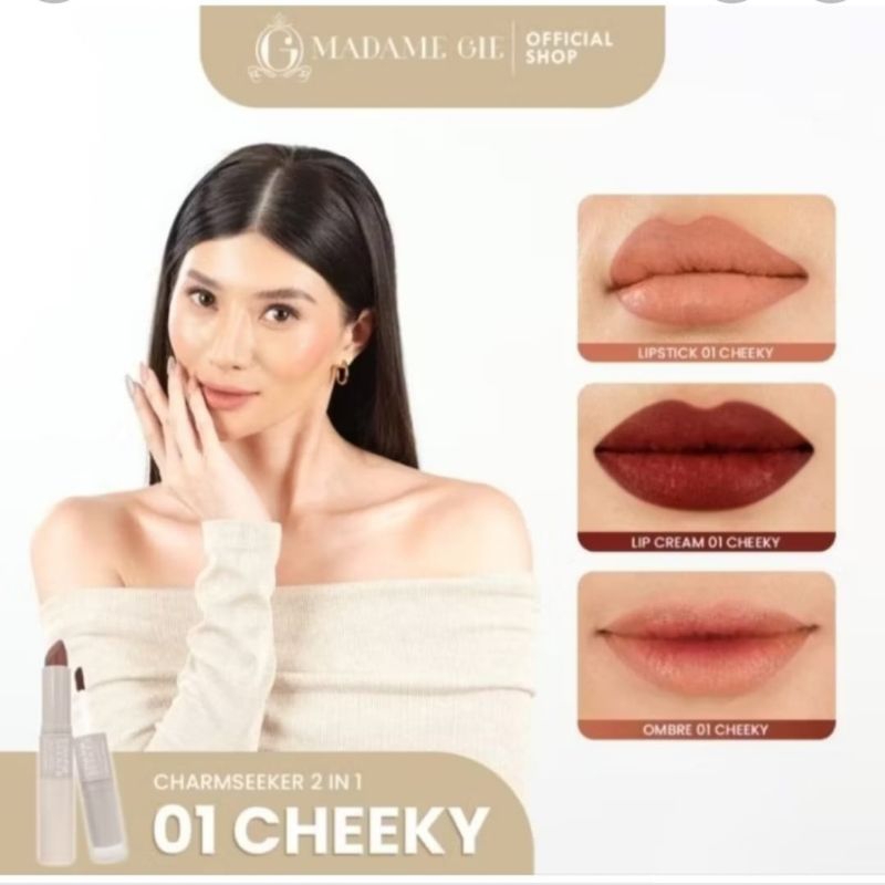 Madam gie Carmseeker 2in1 Ombre Lipstik Lip Matte Cream Soft Matte Finish