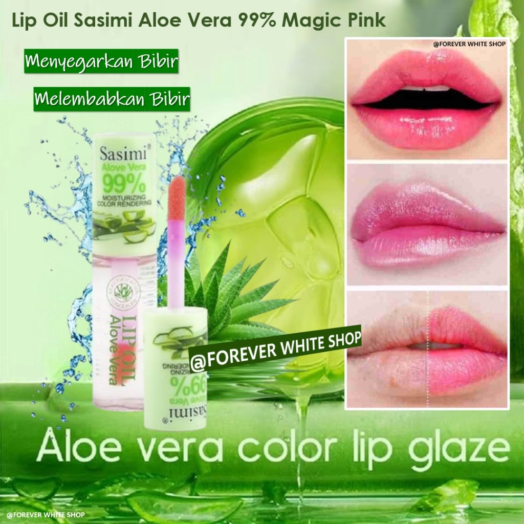 Termurah !!! Lipbalm Pemerah Bibir Aloe Vera 99% Lip Oil Sasimi Aloe Vera FWS / Lipstik Tahan Lama A