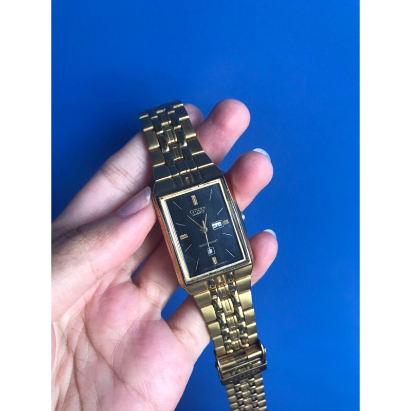 (Rare Item) Citizen Tank Rectangle Split Daydate vintage watch men