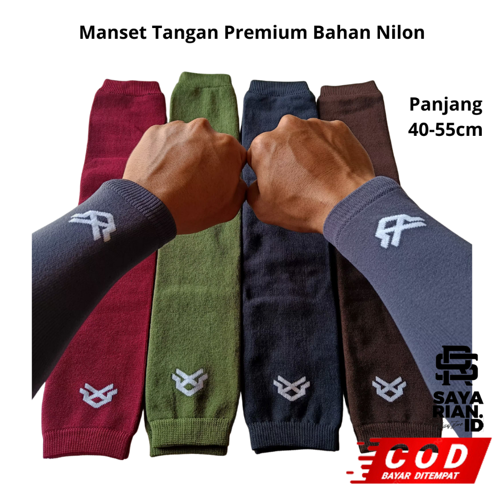 Manset Tangan Pria Tebal Anti Panas Handsock Muslim Olahraga Motif RAXEN Panjang Manset Tangan