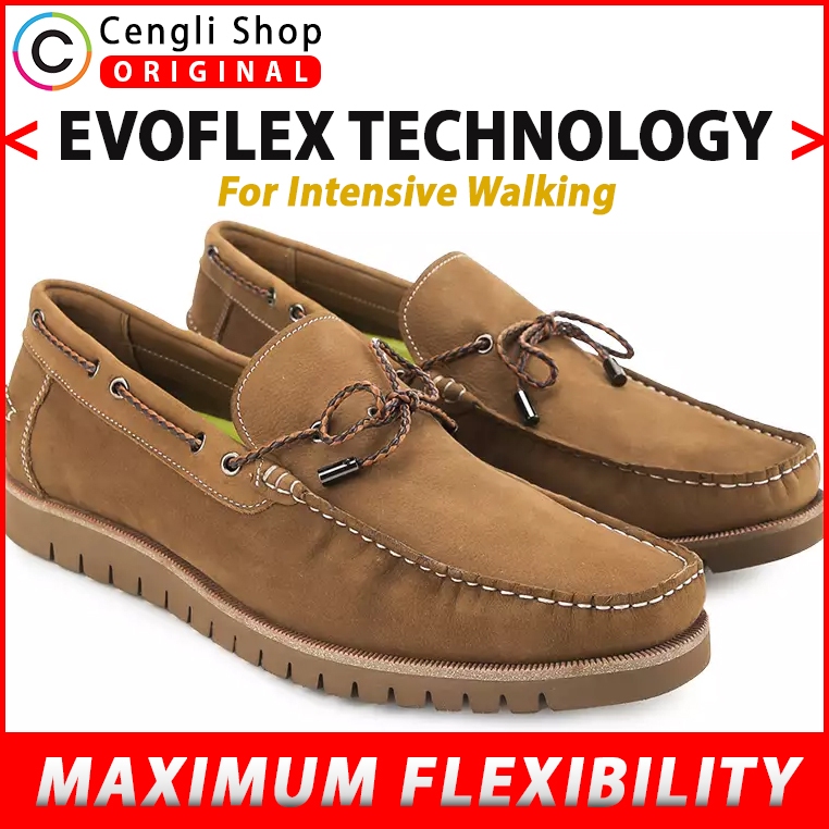 OBERMAIN SEPATU SLIP ON PRIA ORIGINAL KULIT ASLI ORI CASUAL KASUAL SEMI FORMAL COKLAT BROWN OM27