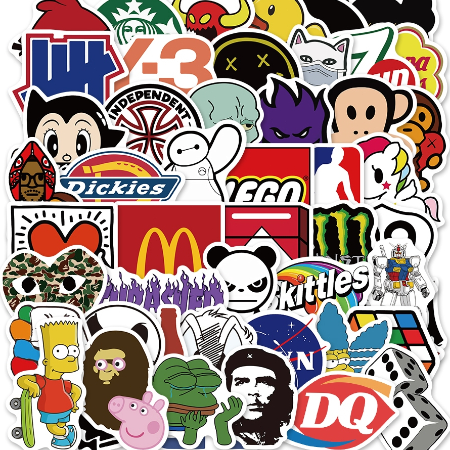 

[50PCS]Stiker Lucu Hypebeast Graffiti Paper Logo Stiker Kualitas tinggi Tahan Gores Decal Vinyl Anti Air- Sticker Aesthetic Buku Journal Koper Casing HP Tablet Laptop Helm Motor