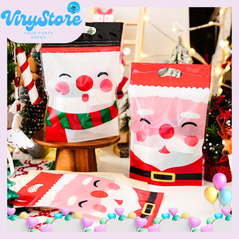 

[ViryStore] Snack Wrapper Motif Natal/ Plastik Ziplock Praktis Lucu/ Christmast Cookies Packaging/ Snack Wrapper Xmas Lucu