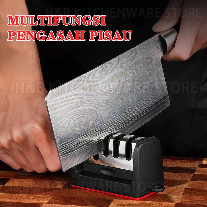 Tangani Rautan Pisau 4-Tahap / Alat Dapur Rautan Pisau Rautan Pisau