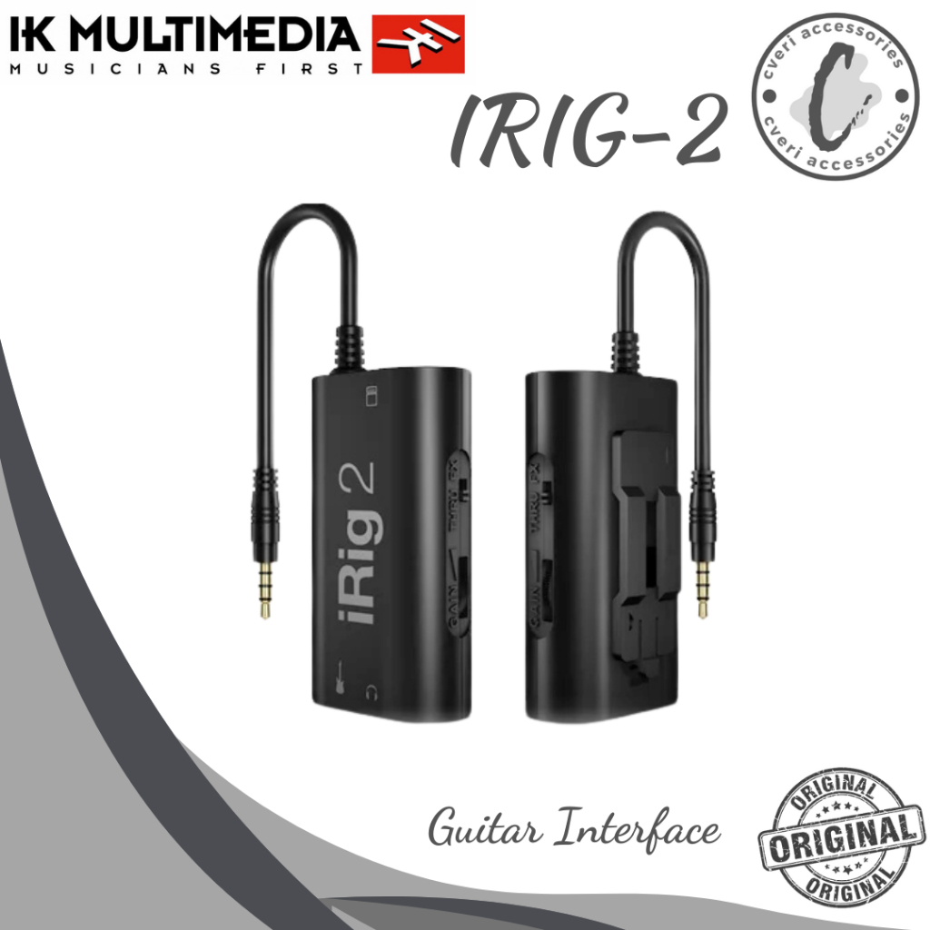 IK Multimedia IRIG 2 Guitar Audio Interface for iOS and Mac Original
