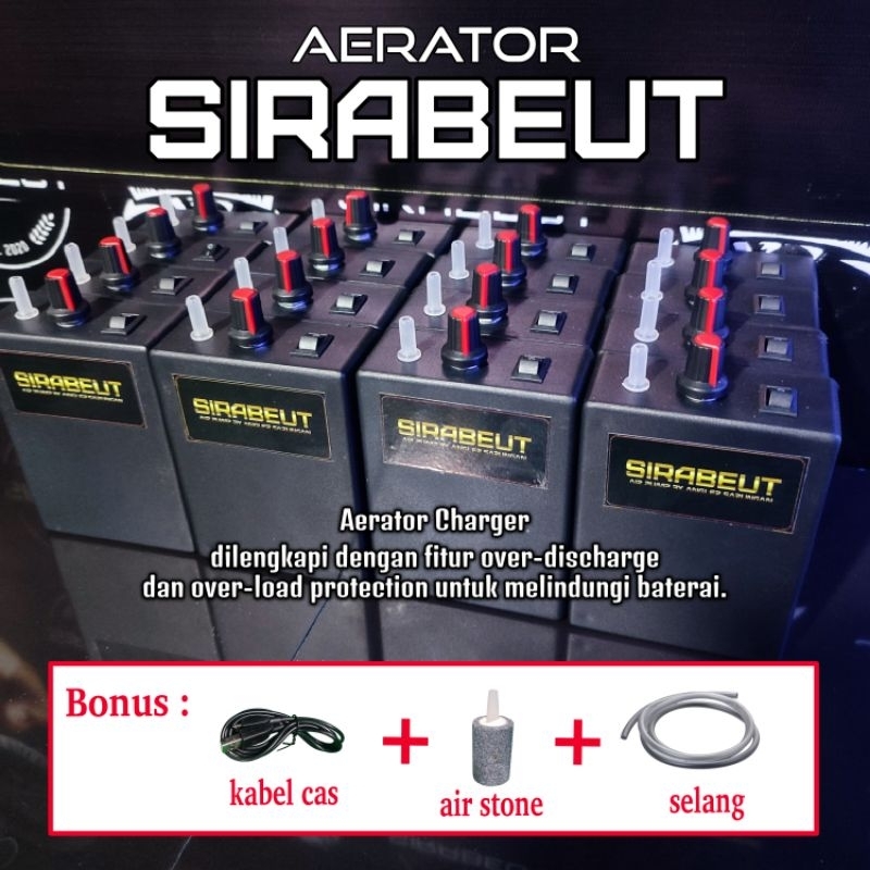SIRABEUT Air Pump, Aerator Charger, Aerator Cas untuk mancing dan aquarium